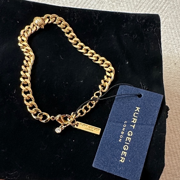 Kurt Geiger Gold-Tone Chain Bracelet - Picture 6 of 6